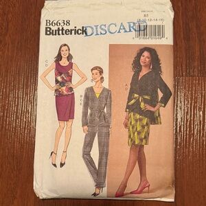 2/$15 Butterick B6638 Sewing Pattern 8-16
